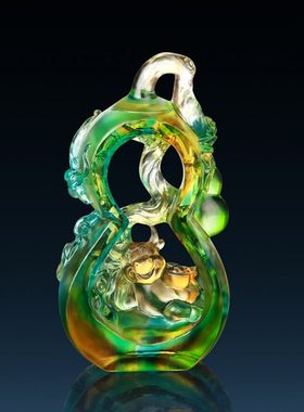 班德拉斯创意琉璃葫芦福禄摆件家居开业送礼客厅商务办公摆件