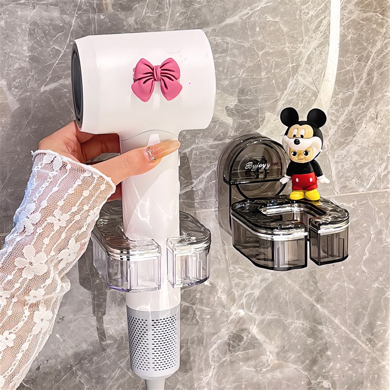 化妆室吸盘懒人吹风机支架吹风机解放双手吹风机S置物架壁挂免打