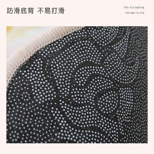 卡通可爱线条小狗仿羊绒地垫吸水防滑垫浴室厕所门口脚垫房间地毯