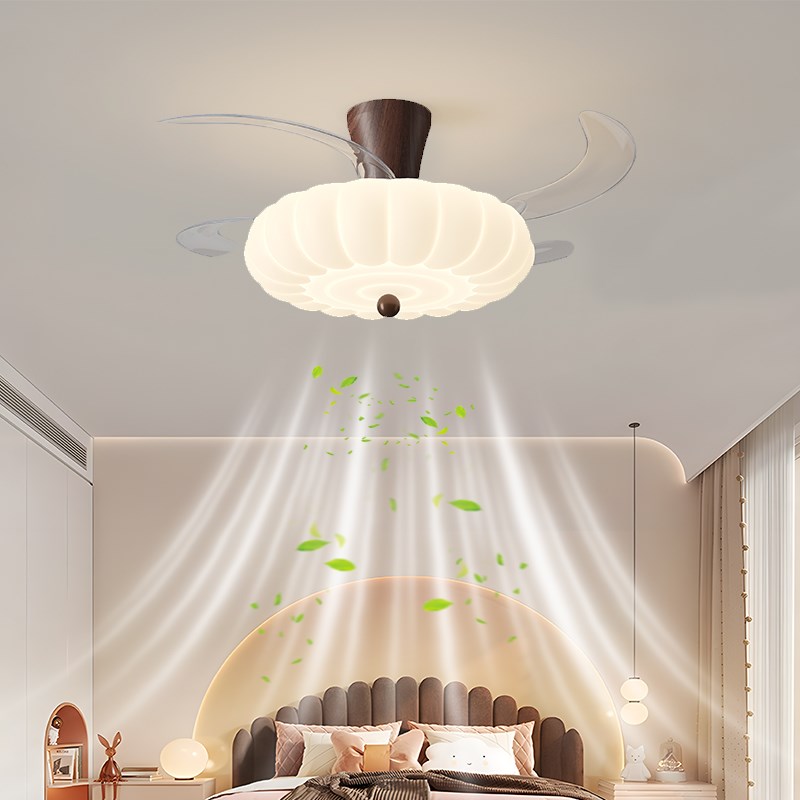 2025新款奶油风儿童房隐形风扇灯护眼小熊男孩女孩卧室风扇灯