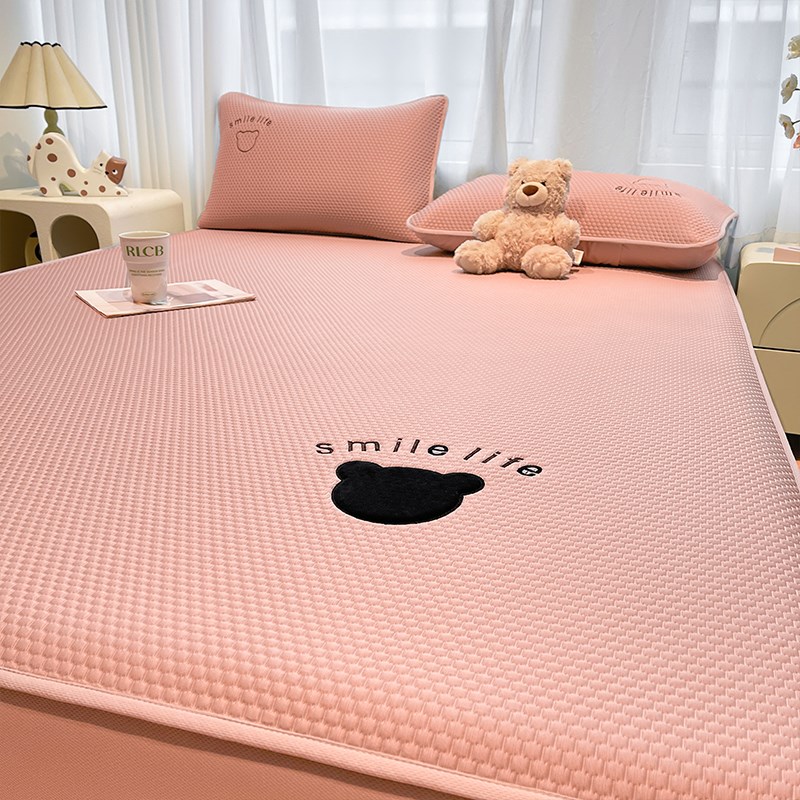 冰豆豆凉席三件套床笠款夏天冰丝席凉感床单家用宿舍空调席可机洗