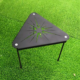 露营置物架折叠桌便携式户外简易三角桌火炉小架烤架露营产品定制