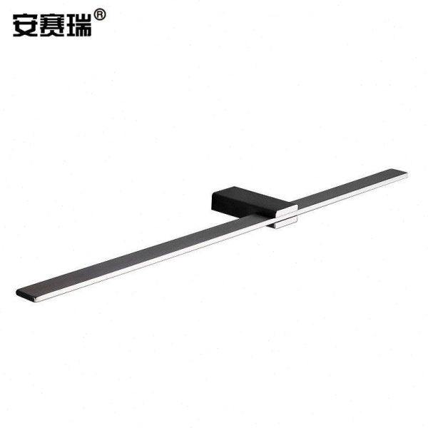 安赛瑞毛巾杆不锈钢拉丝方杆毛巾杆打孔浴室卫生间置物架711828