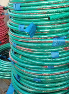 厂家生产DN38加厚型无碳胶管 绿色棉线编织橡胶软管 中频炉冷水管