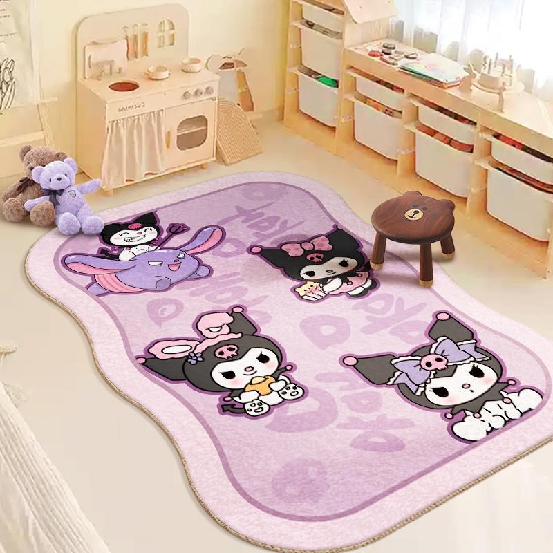 星之卡比儿童房仿羊绒地毯易打理客厅沙发垫子可爱卡通房间地垫