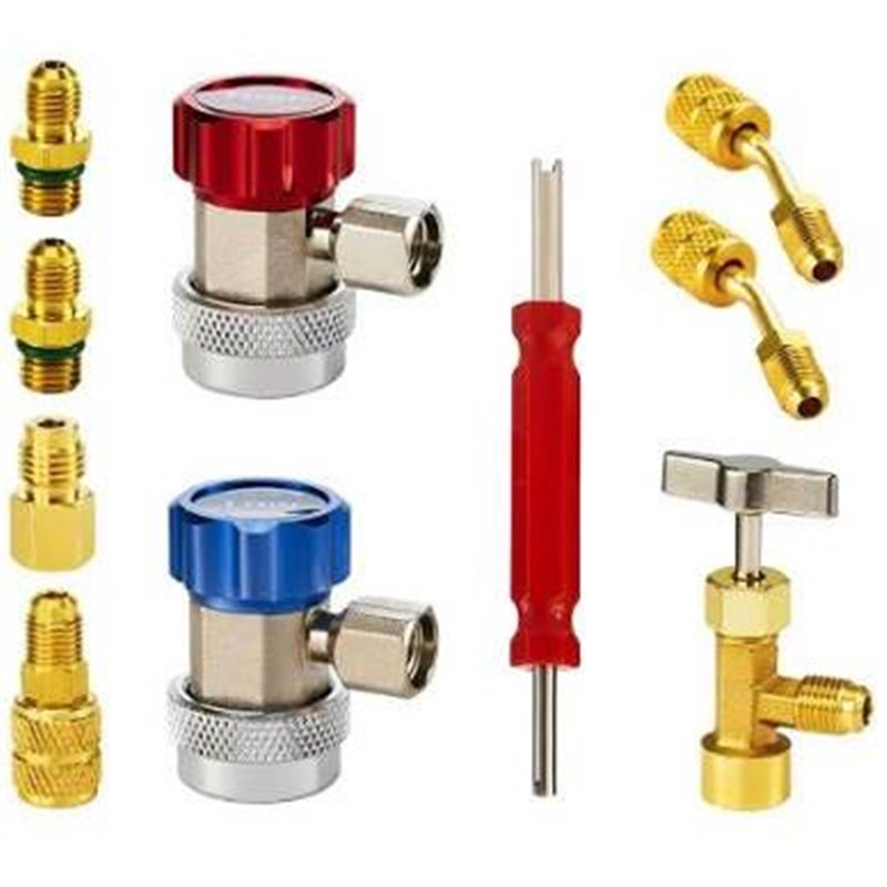 QC-ML/QC-MH可调节快速接头套装 空调加氟制冷工具,用于134a等