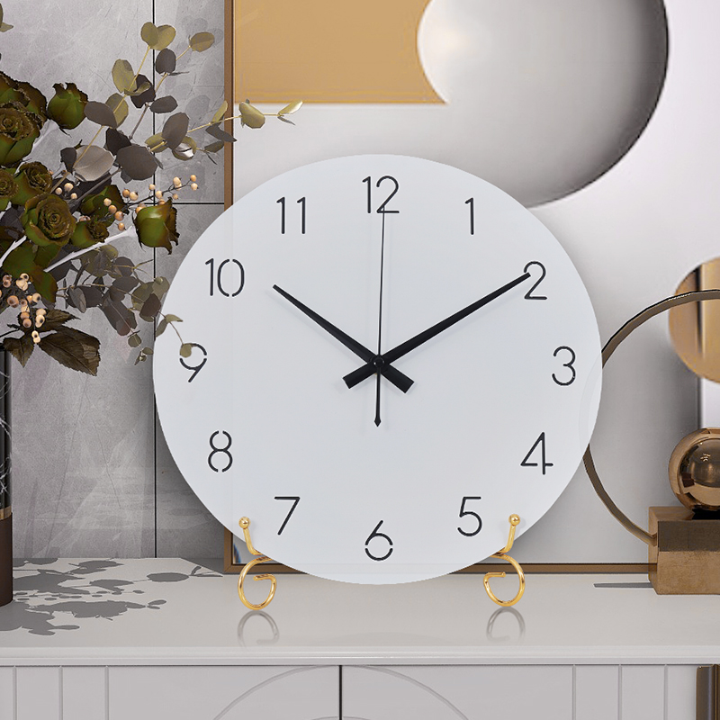 座钟现代简约客厅大气装饰摆钟创意时尚家用静音酒柜卧室台钟摆件