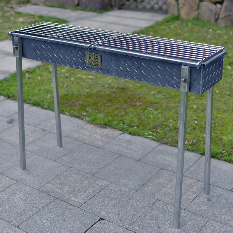 定制定做特制f商用木炭烧烤炉烧烤架子加宽加厚羊肉串烤鱼摆摊炉