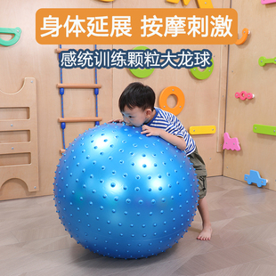 儿童感统训练触觉大按摩瑜伽龙球婴儿玩具器材健身颗粒大笼大龙球