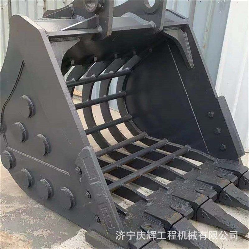 现货PC240/225挖掘机格子斗 土方斗 抓木器 斗齿 刀X板 加厚加固