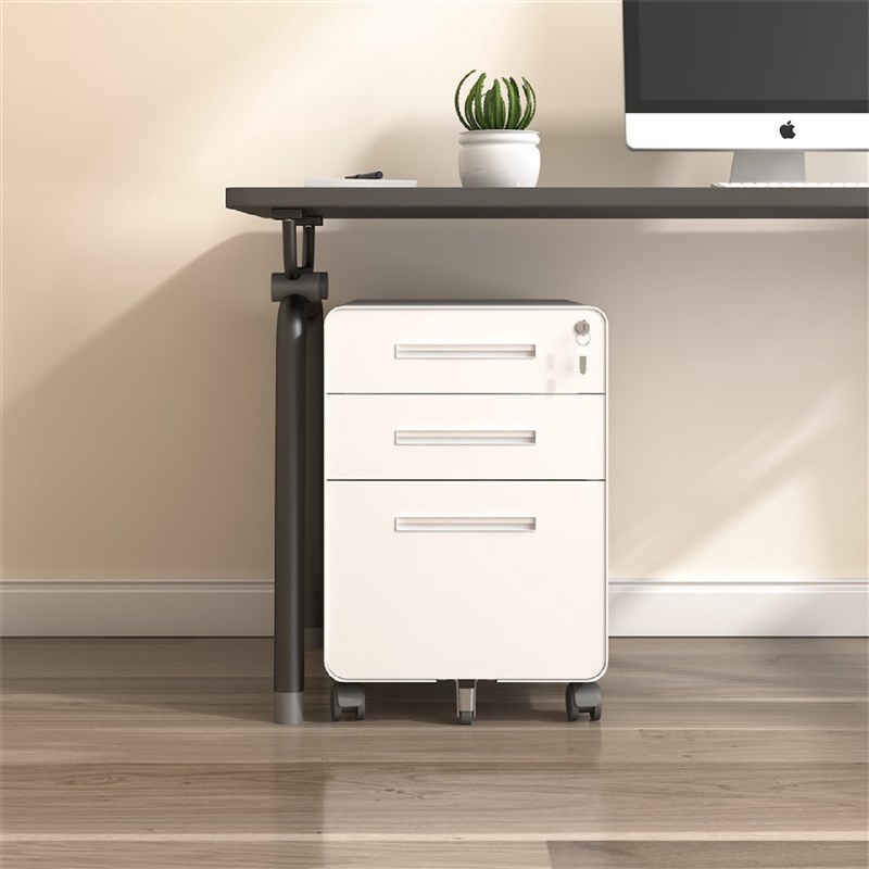 可移动便捷式办公保密柜矮柜带锁活动柜办公文件柜桌下小型文件柜