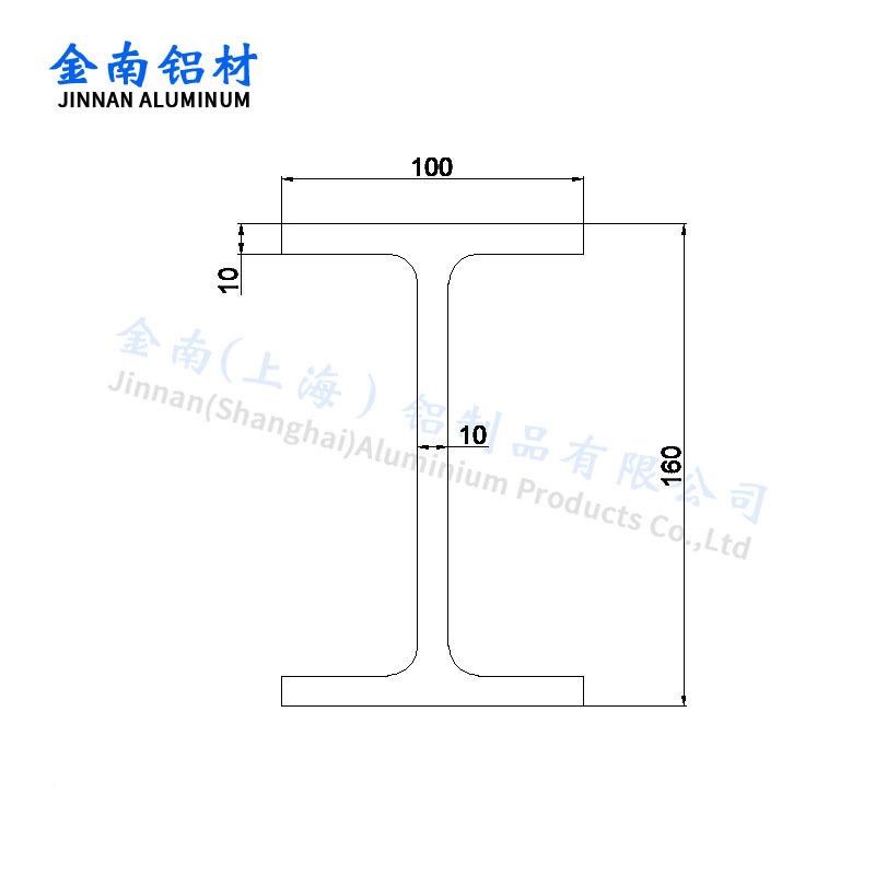 工字铝型材1道60*100*10 铝工合金H硬质滑WHX工字H型铝型材型厂