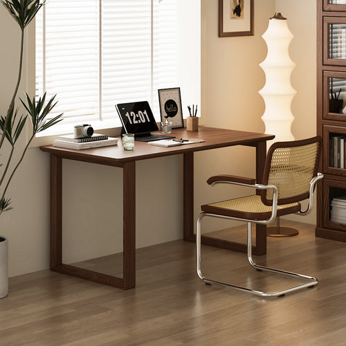 实木大书桌客厅现代简约吃饭桌子办公室长方形学习阅读写字工作台