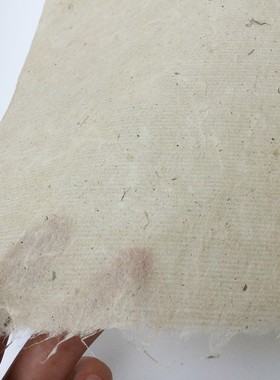 纯手工捞制 古法仿古白色麻纸枸皮纸麻纸手工皮宣半生半熟100张
