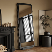 中古风全身镜家用客厅落地镜壁挂异形镜子高级感穿衣镜卧室试衣镜