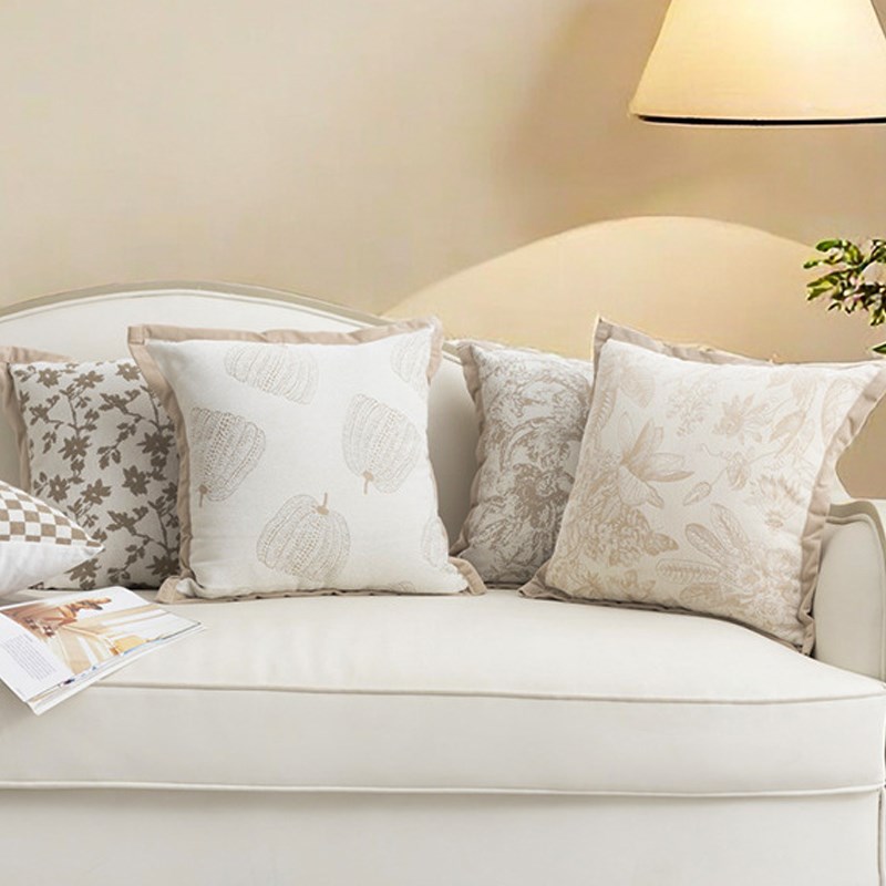 现代法式奶油风抱枕客厅沙发靠垫民宿样板间卧室床头靠枕抱枕套