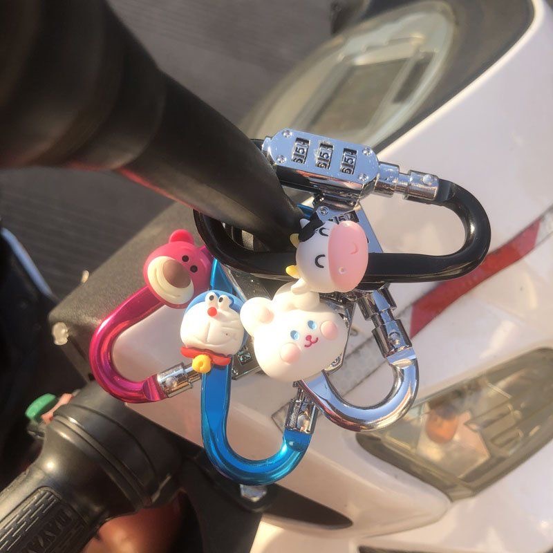 电动摩托车头盔锁防盗防偷固定安全帽锁挂钩专用锁电瓶车帽子锁