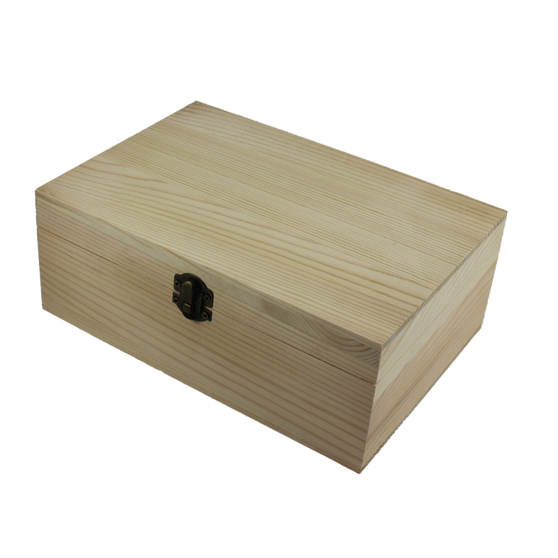 木盒定做长方形大号木盒翻盖原木色包装盒K定制实木盒子桌面收纳