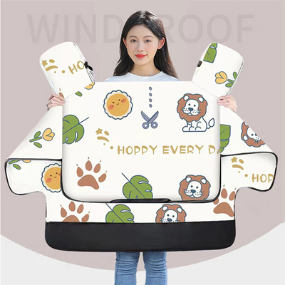 电动摩托车挡风被冬季双面防水加绒加厚电瓶车电车防风防寒保暖罩