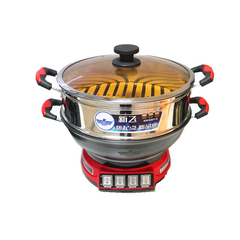 4号电炒锅全胶木原厂配件电热锅底座大方灯开关全胶木外壳不怕烧