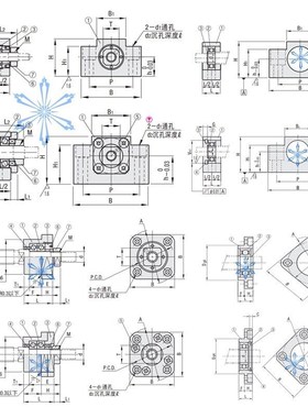 丝杠支座组件C-BUN/BUNM/BUNR/BTN/BTNM6 8 10 12 15 20轴承座