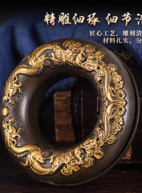 纯铜虎撑摆件虎衔挂件药铃串铃手摇铃民间乡医郎中用品送中医礼品