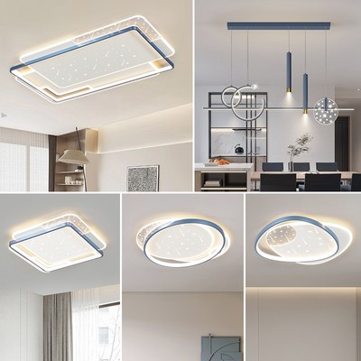 客厅灯主灯现代简约大气吸顶灯广东中山灯具厂直销奶油风全屋套餐