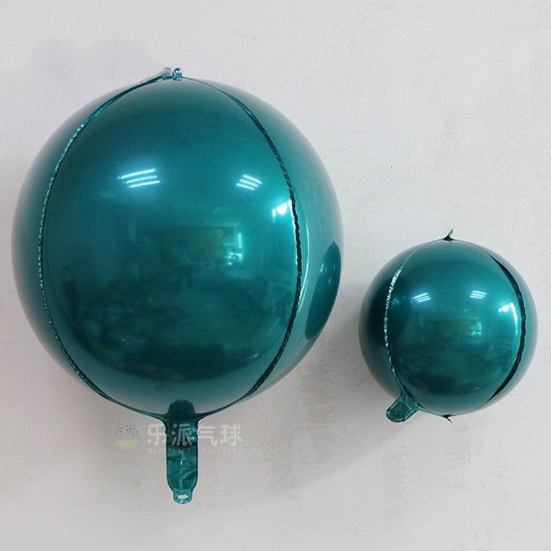 10寸18寸22寸32寸墨绿色4D铝箔气球H 圣诞节商场布置橱窗气球悬挂