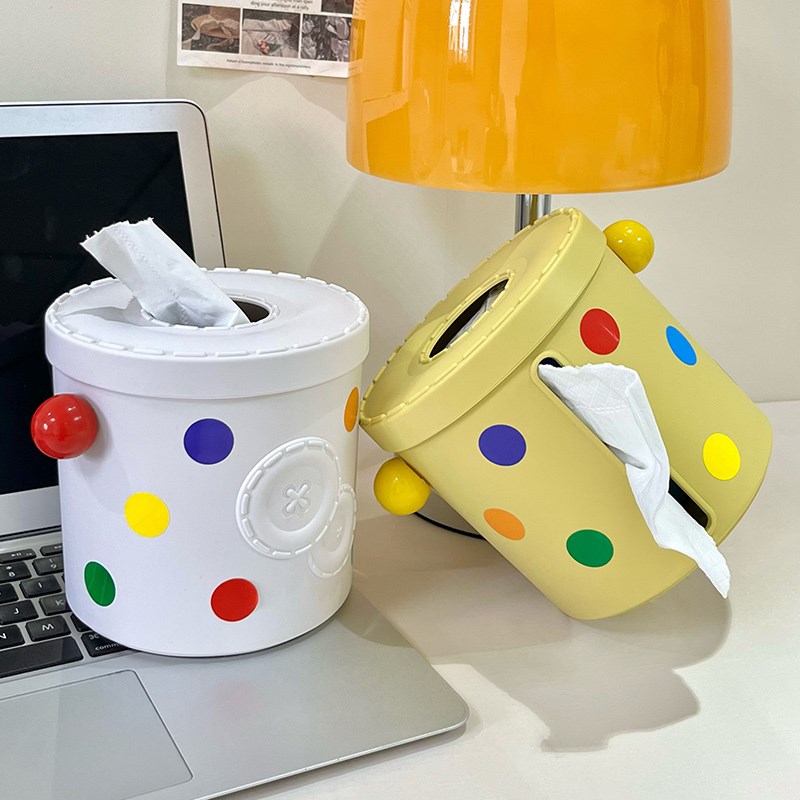 桌面创意卷筒卫生纸筒圆筒茶几餐巾纸收纳盒抽取式卫生纸卷筒卫生
