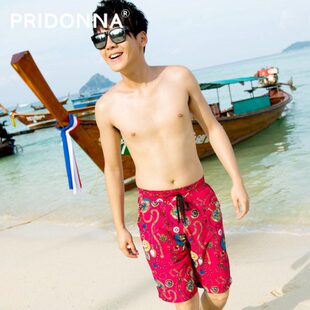 沙滩裤 谱多娜男士 五分大码 平角泳裤 泡温泉游泳沙滩都能穿 泳衣男式