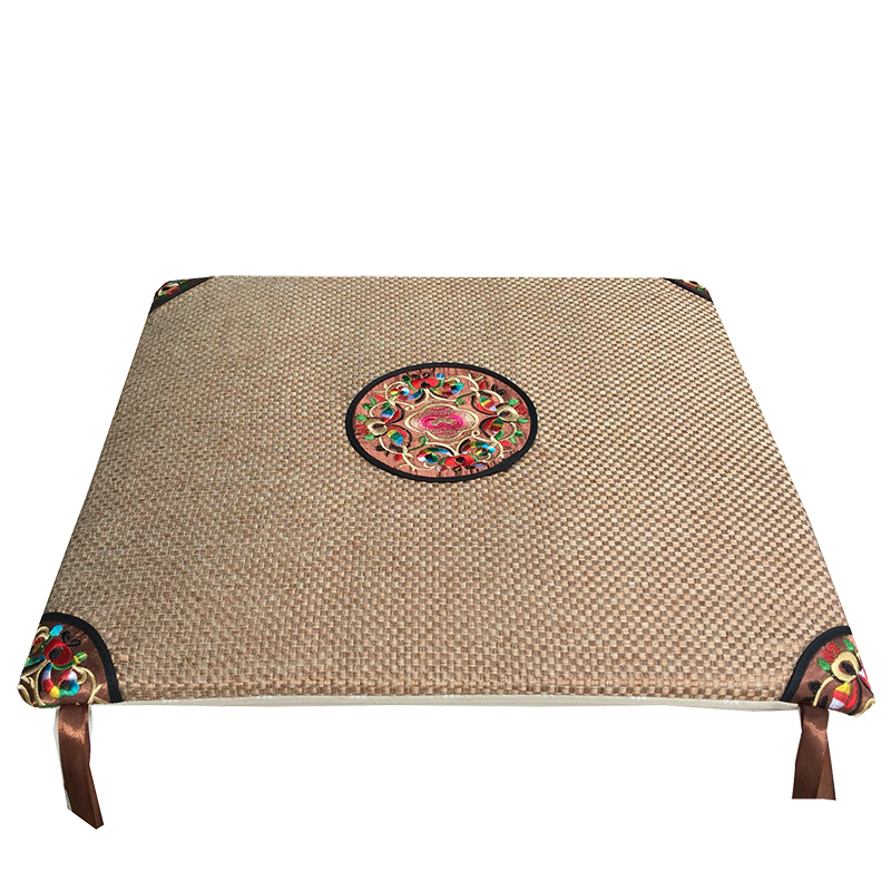 中式坐垫红木沙发圈椅子垫茶椅餐椅垫防滑垫刺L绣座垫圆垫办公室