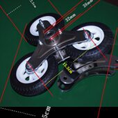 爬楼梯六轮轮组加厚金属三轮三角架购物小拉车轮专业静音橡胶滑轮