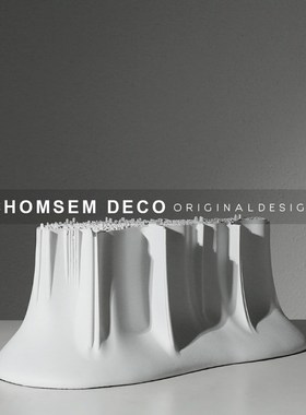 现代简约家居创意孤岛摆件样板房间软装饰品客厅书房玄.关壁柜摆