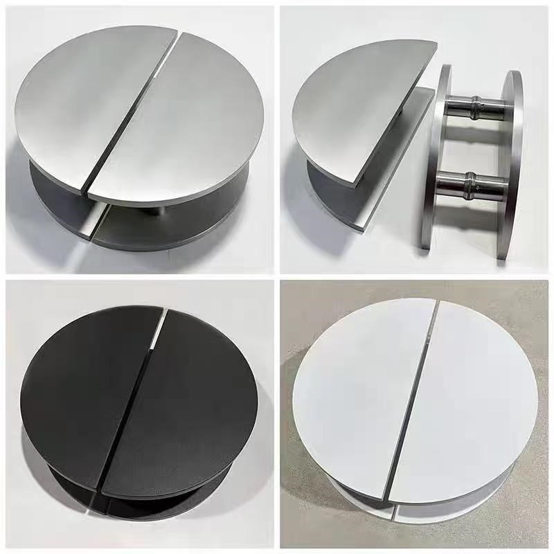 玻璃门把手大门拉手中式拉丝光面半圆形简约Q木门黑色现货门把手