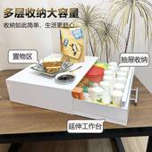 厨房台面SEB分层物架抽拉式 置电饭煲收纳架微波部炉底工支架备菜