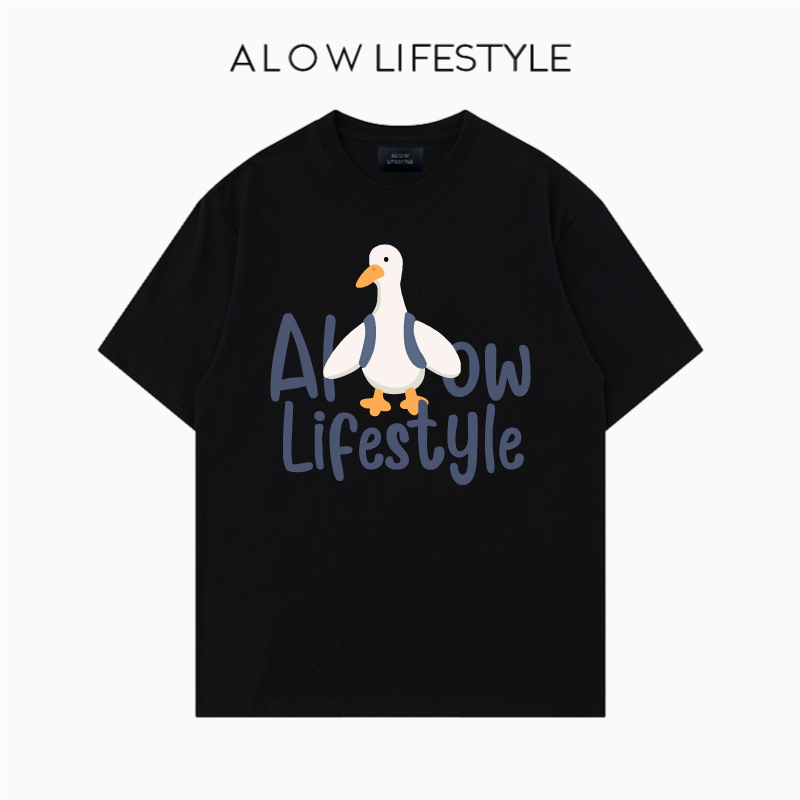 【正品】ALOW LIFESTYLE生活系列 女装手绘卡通 宽松纯棉短袖t恤