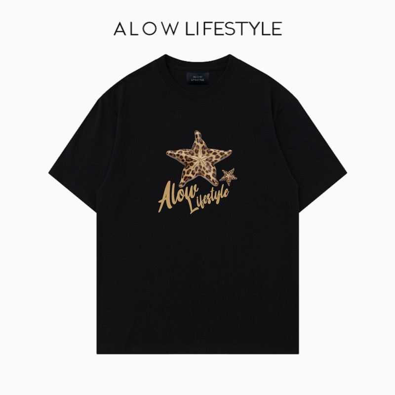 【正品】ALOW LIFESTYLE生活系列 女装手绘卡通 宽松纯棉短袖t恤