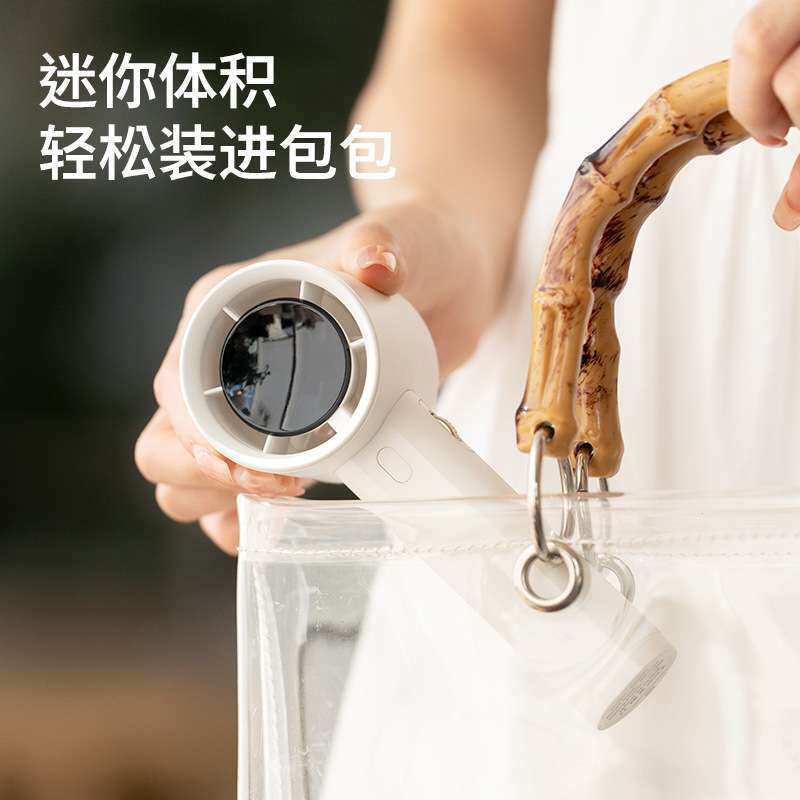 新款100档高速风扇UBS随身便携户外小风扇智能数显手持涡轮风扇