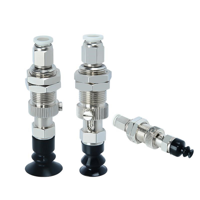 柔软波纹型弹簧式顶部真空端口吸盘组件J-WEU06-d6/8/10/12/15/20