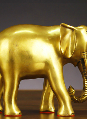 大象摆件一对纯铜吸水象铜象家居办公室店铺玄关装饰工艺品礼品