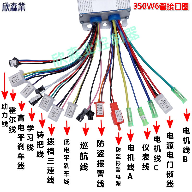 无刷改装双模电动车控制器电摩两轮三轮通用48V60V72V84V96V
