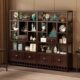 复古博古架茶室茶具置物架靠墙茶叶柜中式 多宝阁办公室隔断摆件架