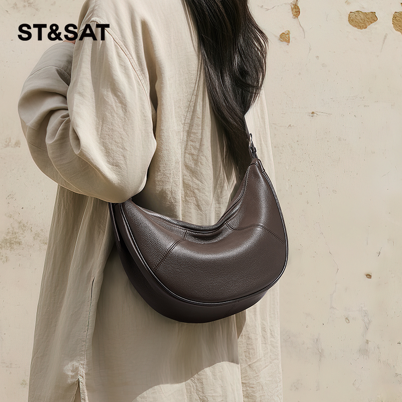 星期六女包单肩斜挎包休闲新月包