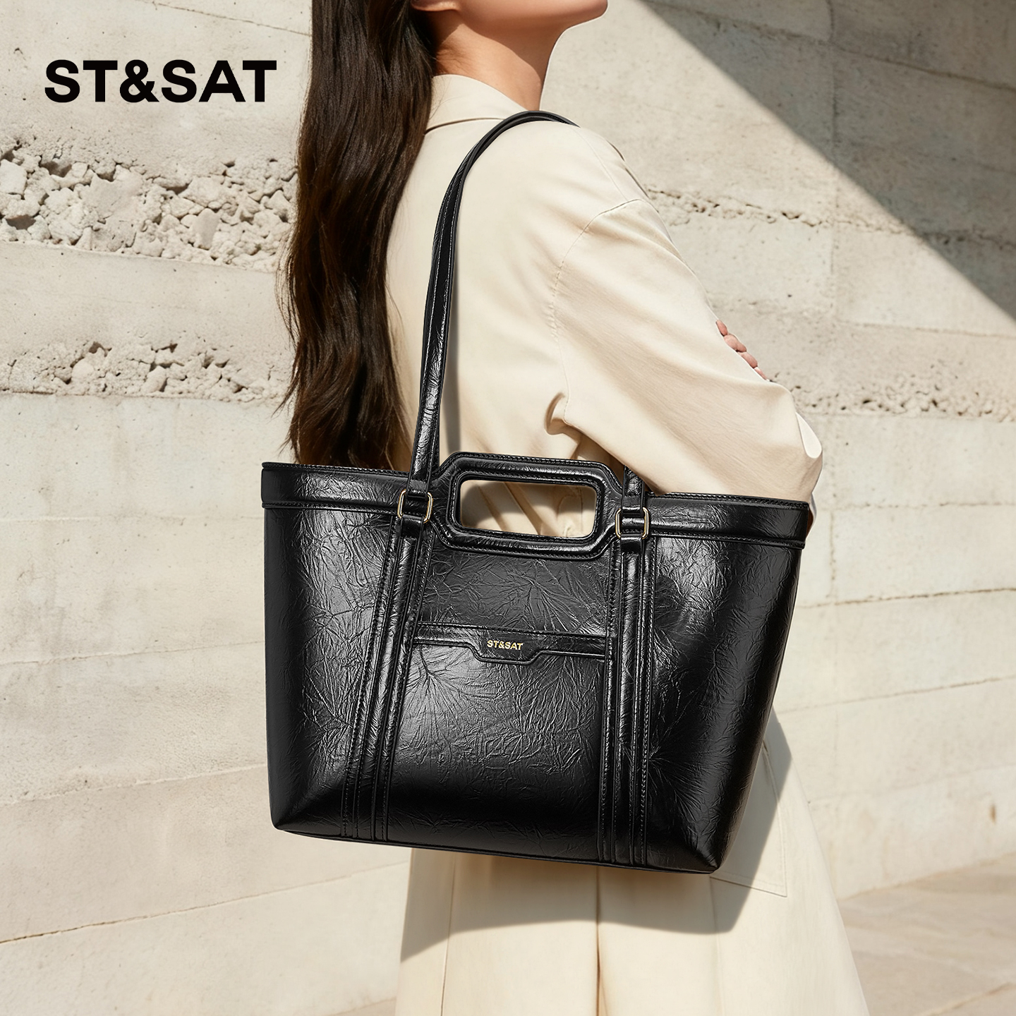 星期六托特包女大容量通勤单肩包