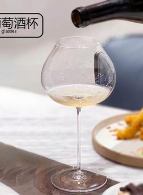 家用大肚杯水晶玻璃家用红酒杯饭厅手工波尔多勃艮第白葡萄酒杯
