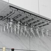 简约红酒杯架倒挂家用高脚杯架悬挂创意酒柜酒杯展示架吊杯架子