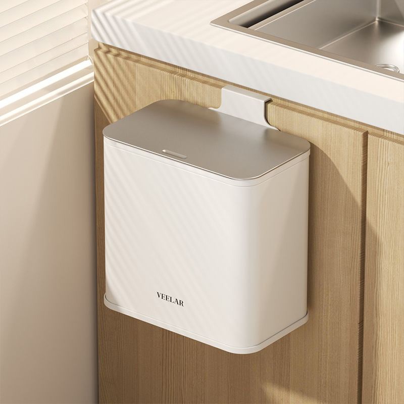 不锈钢双层壁挂垃圾桶 厨房卫生间免弯腰U挂式卫生收纳桶