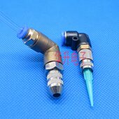 点胶机金属鲁尔接头90度直角气咀气管加长器 接头延长转换针头