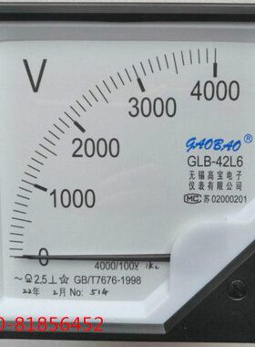 GLB高宝 交流中频电压表42L6-4000V 100V 1KC 5MA 3000V GB/T7676