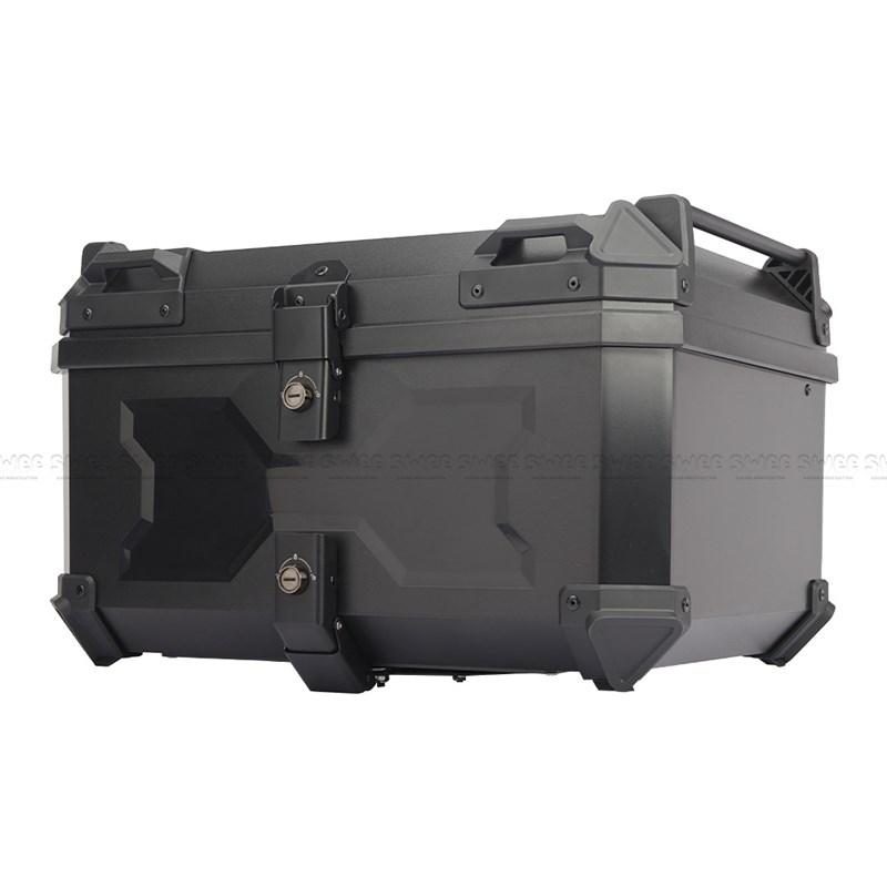 新款45L尾箱收纳箱AS塑料尾箱快拆防水后备箱带底座防水箱